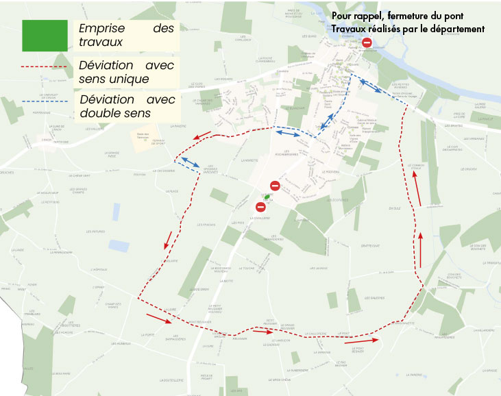 deviation travaux rond point barre